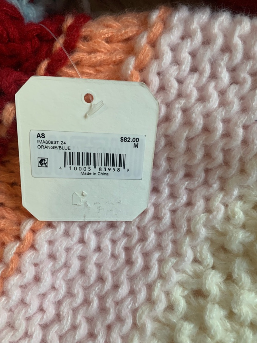 NWT Altar'd State Hollis Chunky Knit Sweater Pink Blue Size Medium - Picture 7 of 9